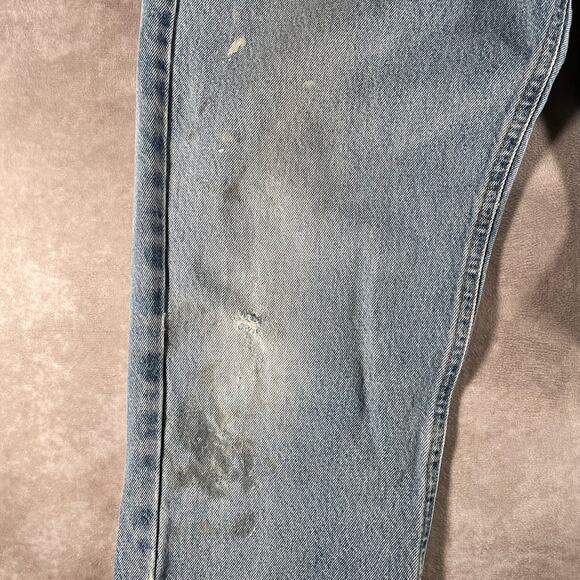 Carhartt Logo Patch Relaxed Fit Light Wash Denim Jeans - Picture 9 of 9